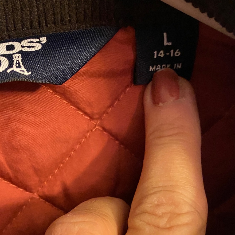 Lands' End Quilted Puffer Jacket in Orange - Picture 3 of 13